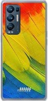 6F hoesje - geschikt voor OPPO Find X3 Neo -  Transparant TPU Case - Macaw Hues #ffffff