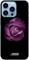 6F hoesje - geschikt voor iPhone 13 Pro - Transparant TPU Case - Purple Rose #ffffff