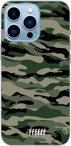 6F hoesje - geschikt voor iPhone 13 Pro Max - Transparant TPU Case - Woodland Camouflage #ffffff