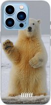 6F hoesje - geschikt voor iPhone 13 Pro - Transparant TPU Case - Polar Bear #ffffff