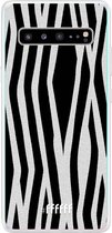 6F hoesje - geschikt voor Samsung Galaxy S10 5G -  Transparant TPU Case - Zebra Print #ffffff