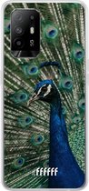 6F hoesje - geschikt voor OPPO A94 5G -  Transparant TPU Case - Peacock #ffffff