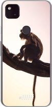 6F hoesje - geschikt voor Google Pixel 4a 5G -  Transparant TPU Case - Macaque #ffffff