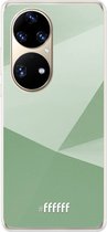 6F hoesje - geschikt voor Huawei P50 Pro -  Transparant TPU Case - Fresh Geometric #ffffff