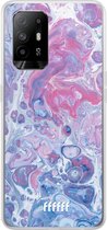 6F hoesje - geschikt voor OPPO A94 5G -  Transparant TPU Case - Liquid Amethyst #ffffff