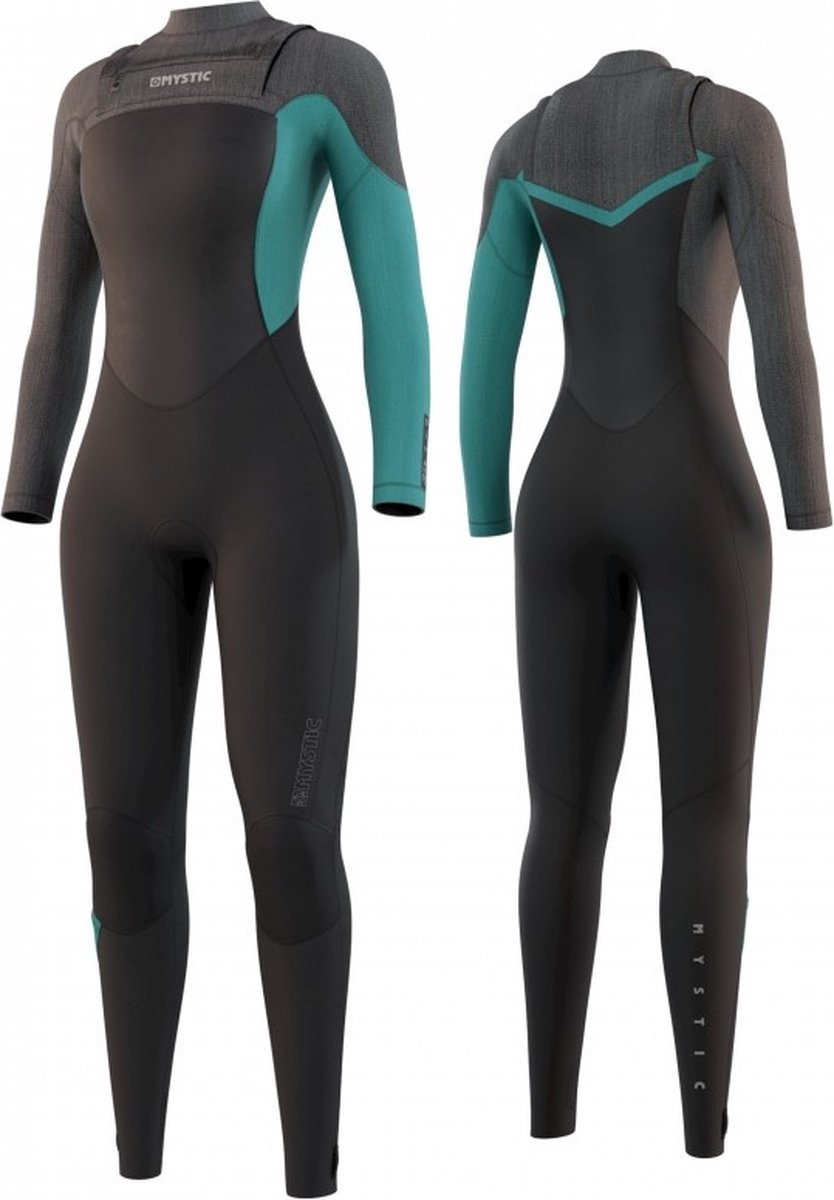 Mystic Dames Wetsuit Diva Fullsuit 5/3mm Double Fzip Women - Black/Mint XS