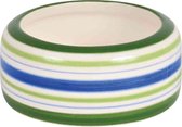 Trixie voerbak konijn streep groen / blauw / creme - 16 cm 500 ml - 1 stuks