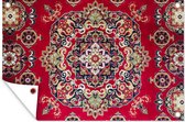 Affiche de jardin Tapis persan - Tapis - Mandala - Rouge - 120x80 cm - Jardin
