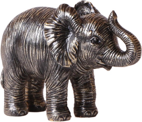 Kolibri Home | Ornament - Decoratie beeld Elephant - Black -
