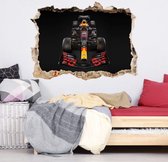 Muursticker Formule 1 | 80 x 58 cm | Racing | 3D Muursticker | Wanddecoratie | Muurdecoratie