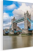 Artaza Glasschilderij - Tower Bridge in Londen - 75x100 - Groot - Plexiglas Schilderij - Foto op Glas