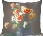 Sierkussen - Fleurs Roses - Multicolore - 50 Cm X 50 Cm