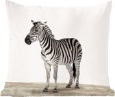 Sierkussen Animal Print Shop Indoor - Pépinière imprimé animal Zebra - 45x45 cm - Coussin carré coton