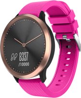 Siliconen Smartwatch bandje - Geschikt voor  Garmin Vivomove HR silicone band - knalroze - Strap-it Horlogeband / Polsband / Armband