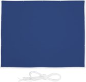 Relaxdays Schaduwdoek rechthoek - zonweringdoek - scheurvast - met ogen - spanzeil - blauw - 5 x 6 m