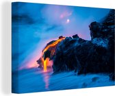Canvas Schilderij De klauw van lava - 60x40 cm - Wanddecoratie