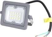 LED Bouwlamp - Igory Zuino - 10 Watt - Helder/Koud Wit 6500K - Waterdicht IP65 - Kantelbaar - Mat Grijs - Aluminium