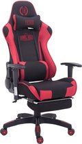 CLP Turbo Bureaustoel - Met voetsteun zwart/rood Stof