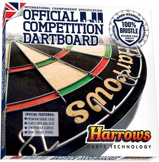 Harrows Official Competitie Bristle dartboard van Harrows — afbeelding 4