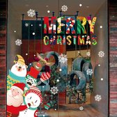 Without Lemons Kerst raamstickers 4 Kerstfiguren Merry Christmas| 60x90CM | Herbruikbaar |Kerstdagen |Feestdagen | Stickers | December | Raamstickers | Zelfklevend |Merry Christmas