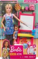 Barbie Careers Kunstlerares Speelset - Barbiepop met MiniBarbiepop en Schildersezel