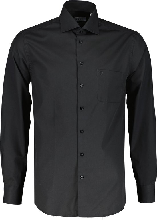Modern fit overhemd - zwart