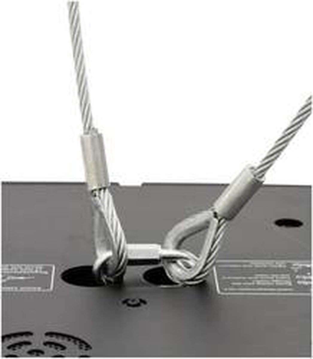EUROLITE Steel Rope 600x3mm Zilver met Thimbles