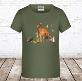 Meisjes T-shirt beestenboel -James & Nicholson-146/152-t-shirts meisjes