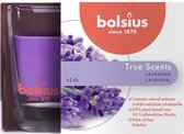 6 stuks Bolsius geurglas lavendel - lavender geurkaarsen 63/90 (24 uur) True Scents