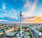 De beroemde TV-toren op het Alexanderplatz van Berlijn - Fotobehang (in banen) - 350 x 260 cm