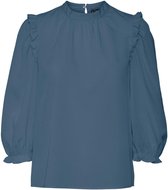 Vero Moda Blouse Vmolivia 3/4 Top Wvn Ga 10258168 China Blue Dames Maat - L