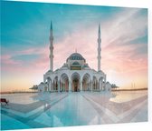De Grote Sharjah Moskee nabij Dubai in de Emiraten - Foto op Plexiglas - 90 x 60 cm