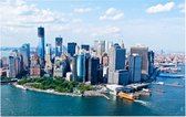 Wijdse luchtfoto van New York Financial District - Foto op Forex - 45 x 30 cm