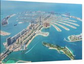 Luchtfoto van Dubai Palm Jumeirah Island in de Emiraten - Foto op Canvas - 60 x 40 cm