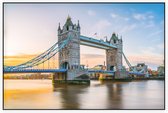 Panorama van de Tower Bridge over de Theems in Londen - Foto op Akoestisch paneel - 150 x 100 cm