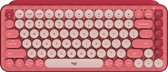 Logitech POP Keys Wireless Mechanical Keyboard With Emoji Keys clavier Bluetooth AZERTY Français Rose
