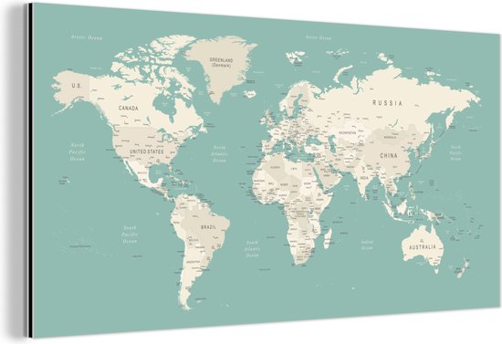 Foto: Houten wereldkaart wanddecoratie noten wereldkaart met uniek houten ontwerp 150x85 cm houten muurkaart kunst decoratie voor woonkamer kantoor slaapkame