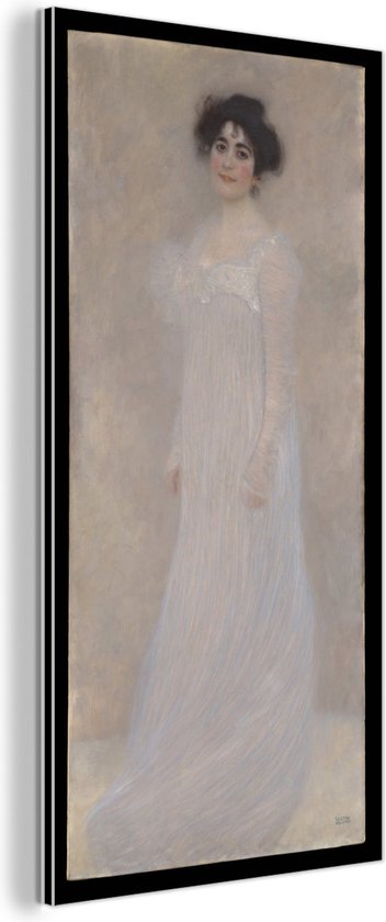 Wanddecoratie Metaal - Aluminium Schilderij Industrieel - Portret van Serena Lederer - Schilderij van Gustav Klimt - 40x80 cm - Dibond - Foto op aluminium - Industriële muurdecoratie - Voor de woonkamer/slaapkamer