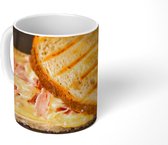 Mok - Tosti met ham en kaas op tosti-ijzer - 350 ML - Beker