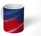 Mok - Close-up van de Haïtiaanse vlag - 350 ML - Beker