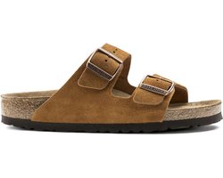Birkenstock ARIZONA - Maat: 43 - Volwassenen Heren slippers - Kleur: Cognac