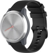 Strap-it Horlogebandje 18mm - Siliconen bandje geschikt voor Garmin Vivoactive 4s / Vivomove 3s / Venu 2s - zwart
