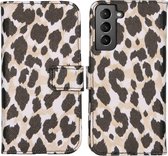 iMoshion Design Softcase Book Case Samsung Galaxy S21 hoesje - Golden Leopard