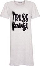 Temptation Dames Nachthemd - Bigshirt - Licht Grijs - Maat 3XL