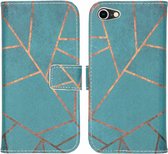 iMoshion Design Softcase Book Case iPhone SE (2022 / 2020) / 8 / 7 hoesje - Blue Graphic