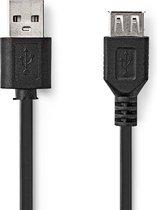 Nedis CCGB60010BK20 Usb 2.0-kabel A Male - A Female 2,0 M Zwart