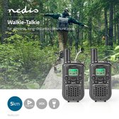 Nedis Walkie talkie Set - 2 Handsets - Tot 5 km - Frequentiekanalen: 8 - PTT / VOX - tot 2,5 uur - Zwart