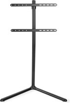 Nedis TV Vloerstandaard - 49 - 70 " - Maximaal schermgewicht: 40 kg - V-shape Design - Anti-omval-riem - Snap-lock - Aluminium / Staal - Zwart