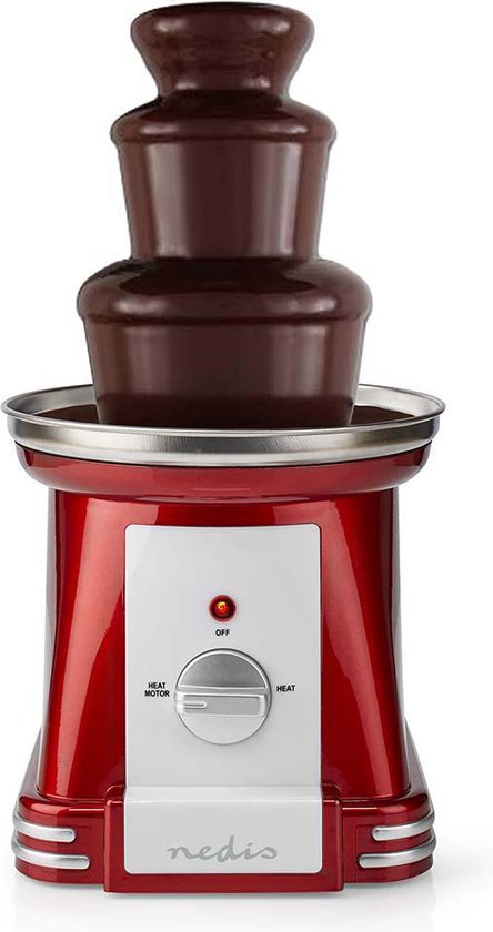 Nedis Chocolade Fountain - 90W - Rood / Wit