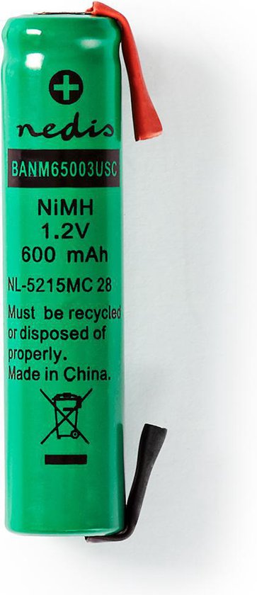 Nedis Oplaadbare NiMH-Batterij | 1.2 V DC | Oplaadbaar | 600 mAh |  Voorgeladen |... | bol.com